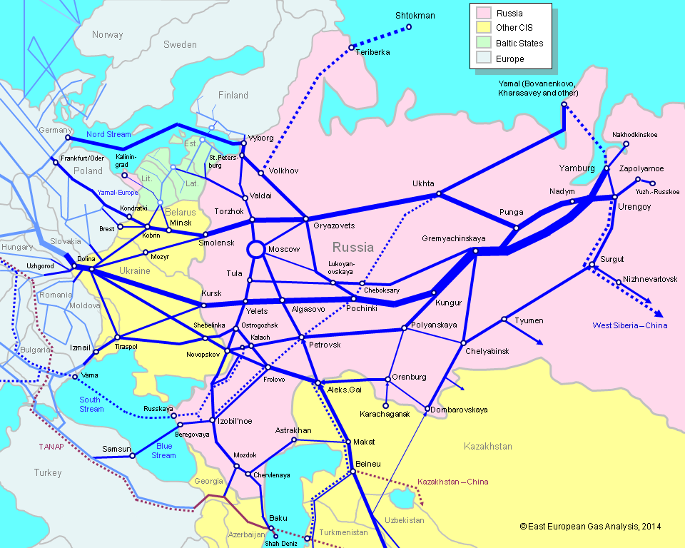 Gas Pipelines From Russia To Europe Map United States Map   FSU Pipelines 2014 03 Eng 