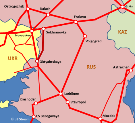 Карта газопроводов на украине